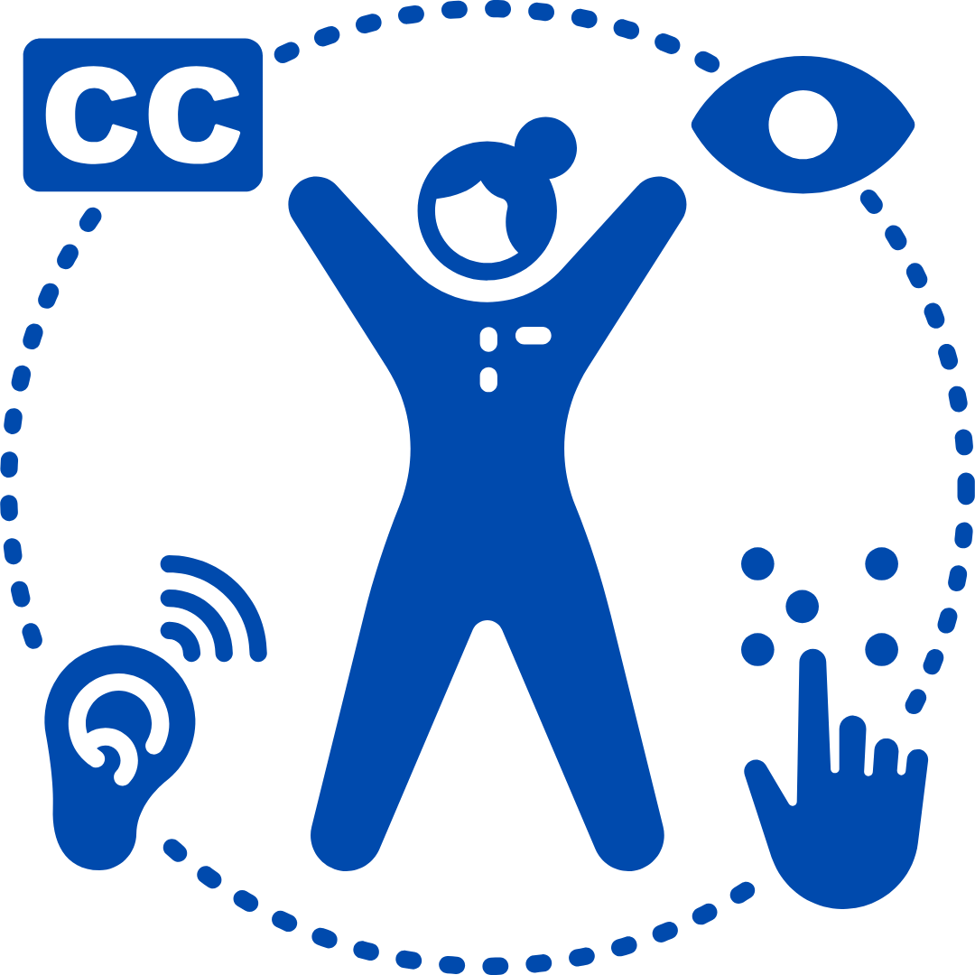 Acessibility icon in blue